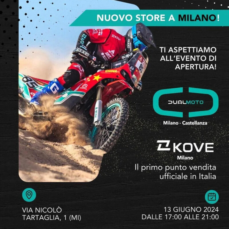 Dualmoto Milano: arriva il Flagship Store ufficiale Kove