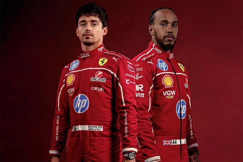 Ferrari evento a Milano: Leclerc e Hamilton in Piazza Castello